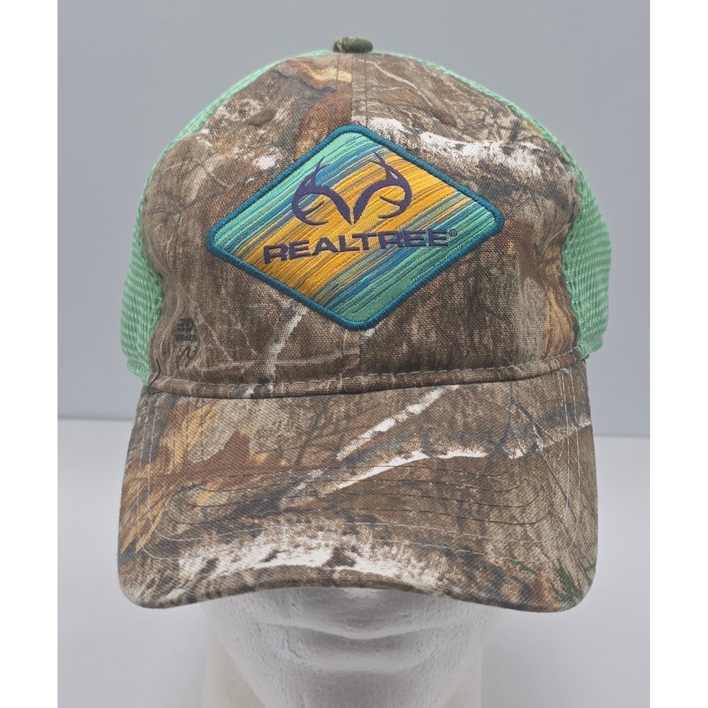 Realtree by Outdoor Cap Trucker Hat Mint Green Camo Snapback Ladies Fit Hunting